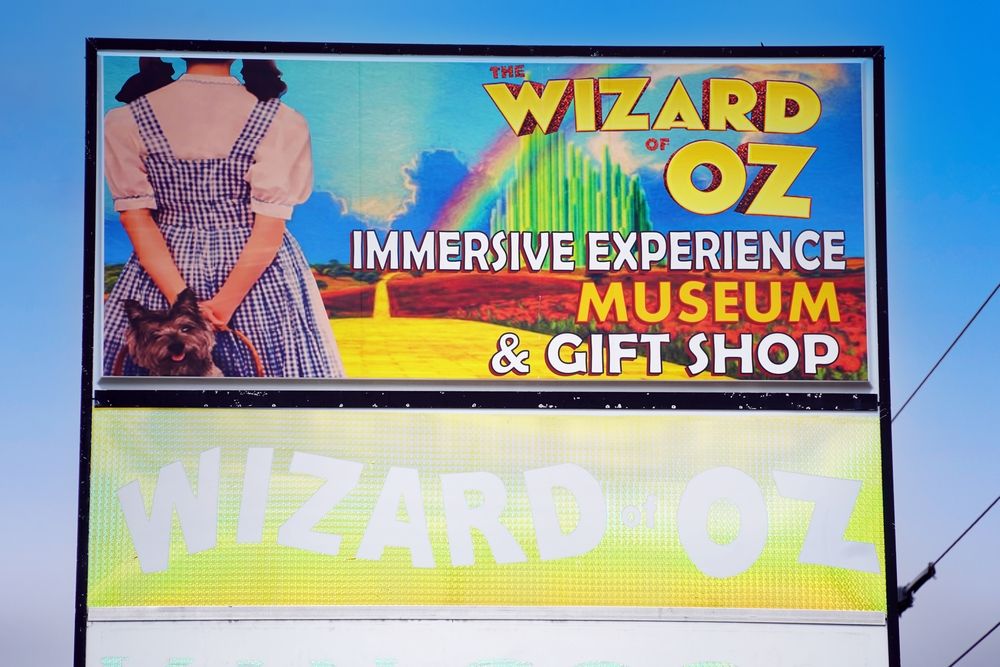 Signage of the Wizard of Oz Museum