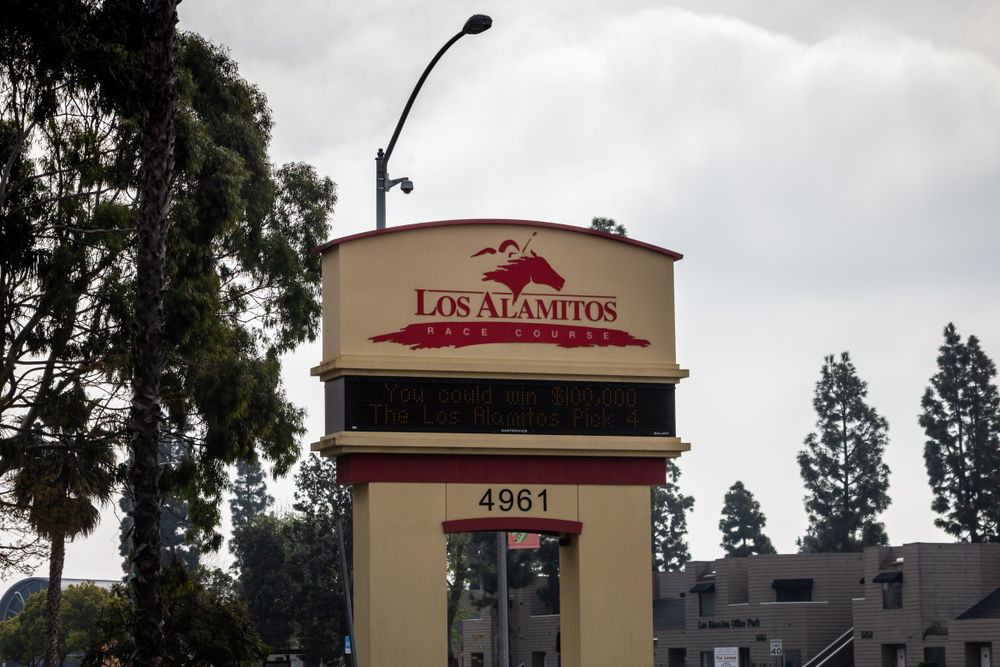 Signage of Los Alamitos Race Course