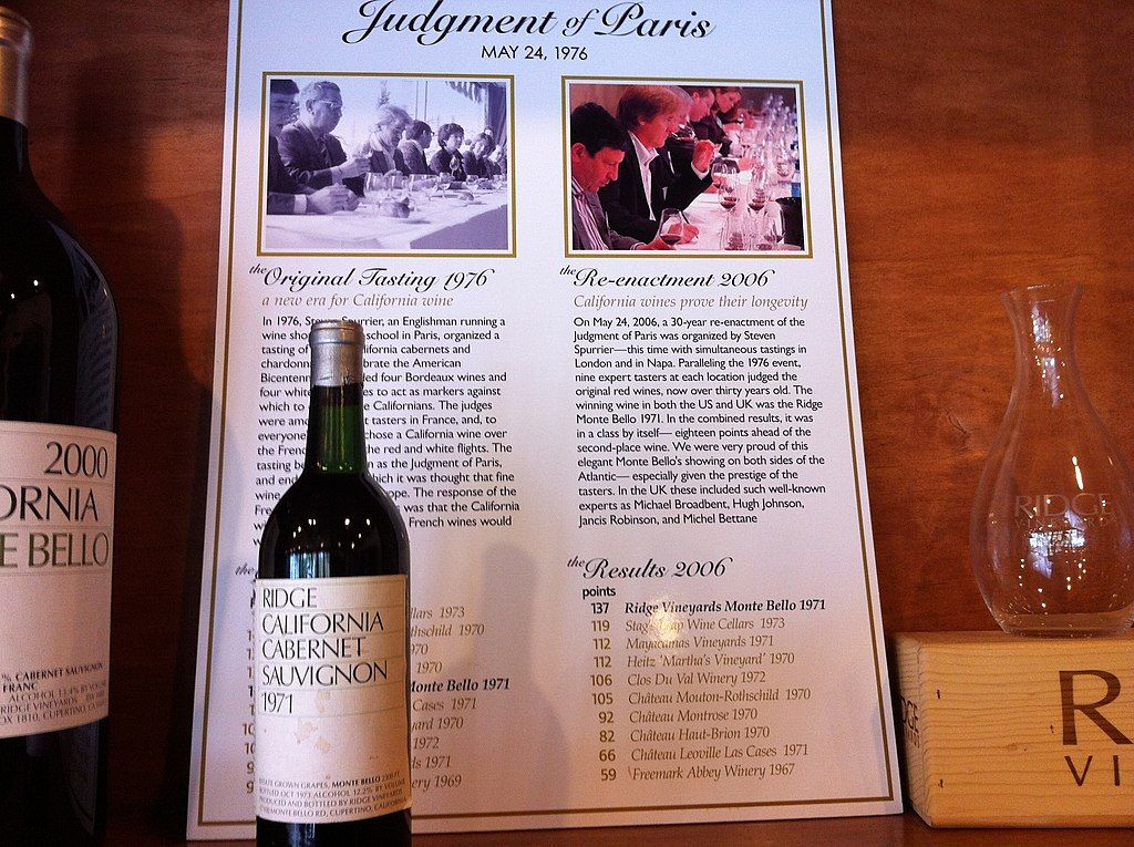 Cabernet Sauvignon displayed in Ridge Vineyards