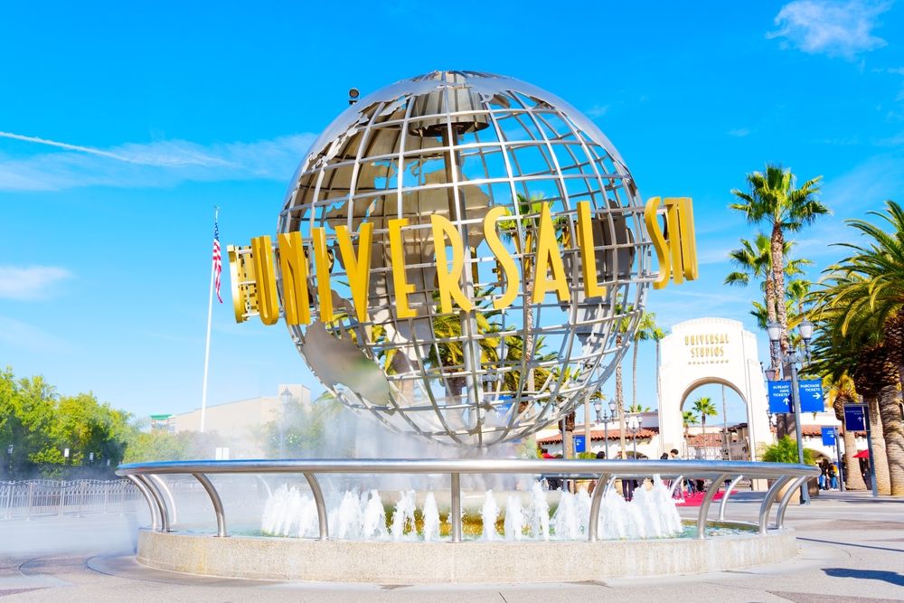 The iconic globe of Universal Studios Hollywood