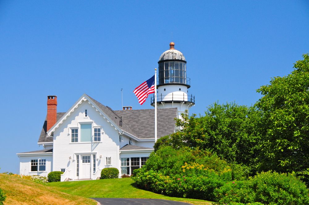 Exterior of the Cape Elizabeth Lighthouse