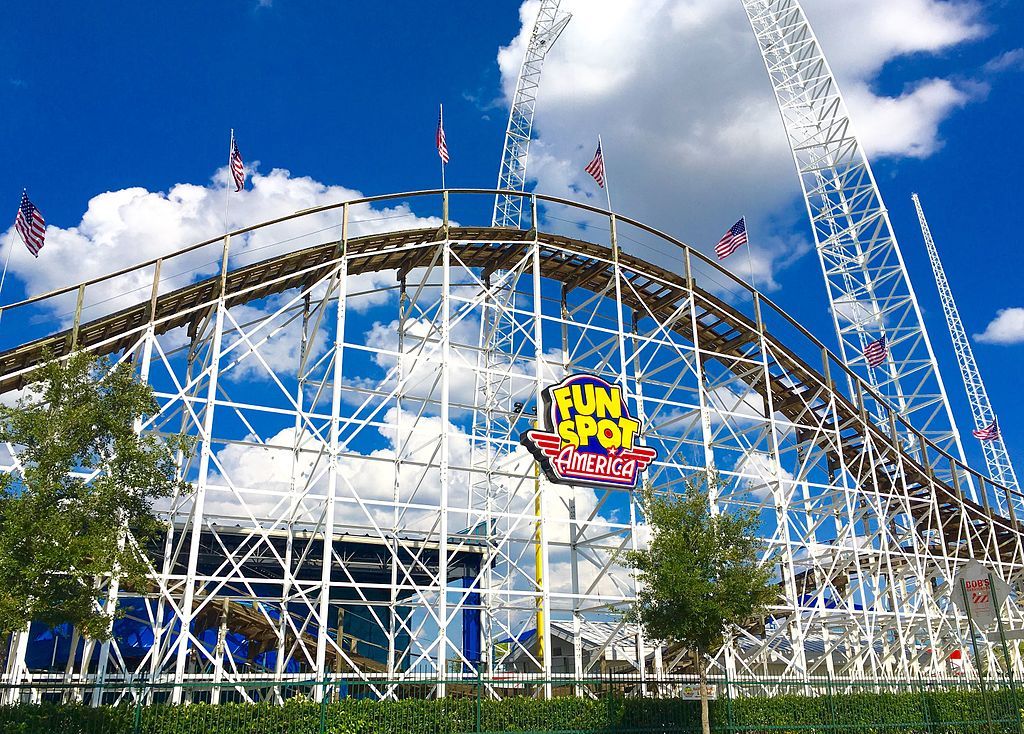 The rollercoaster of Fun Spot America Theme Parks