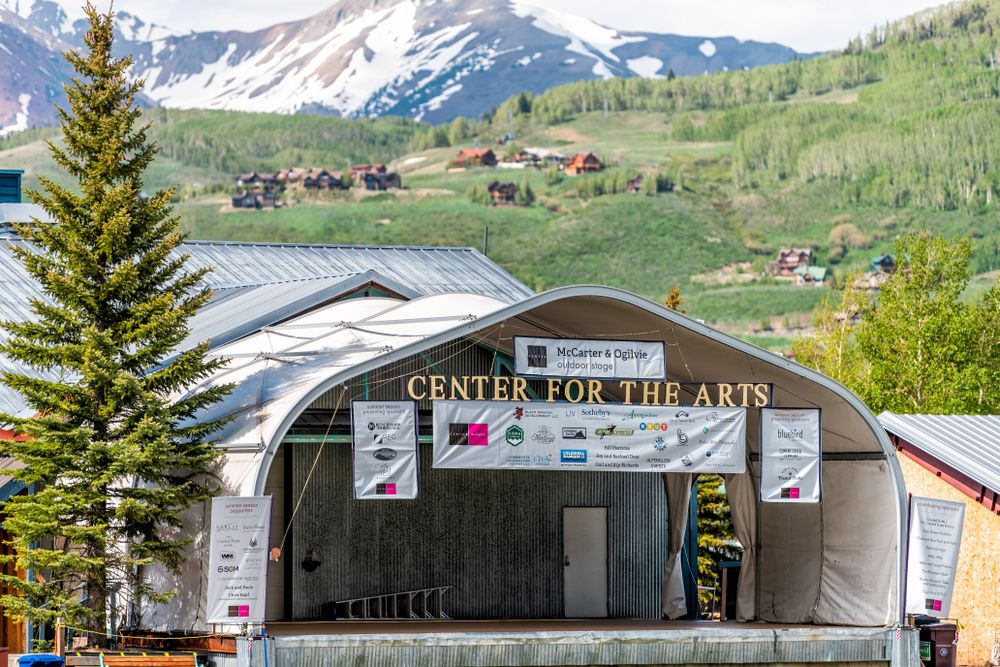 Closer view of Center for the Arts in Crested Butte