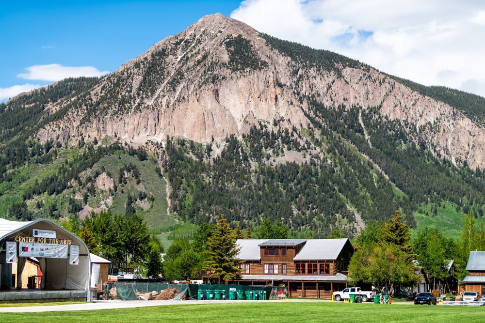 Scenic view of Center for the Arts in Crested Butte