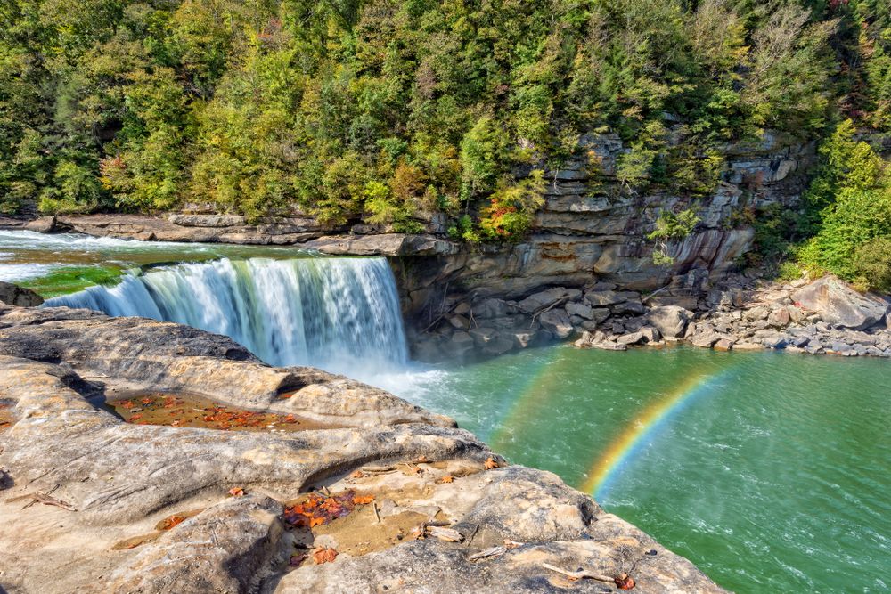 Visible moonbows at Cumberland Falls