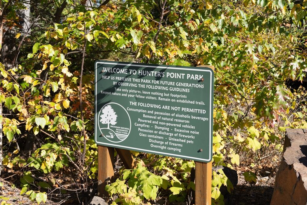 Signage at Hunter’s Point Park