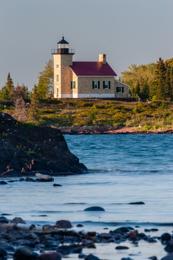 Scenic view of the Copper Harbor Light