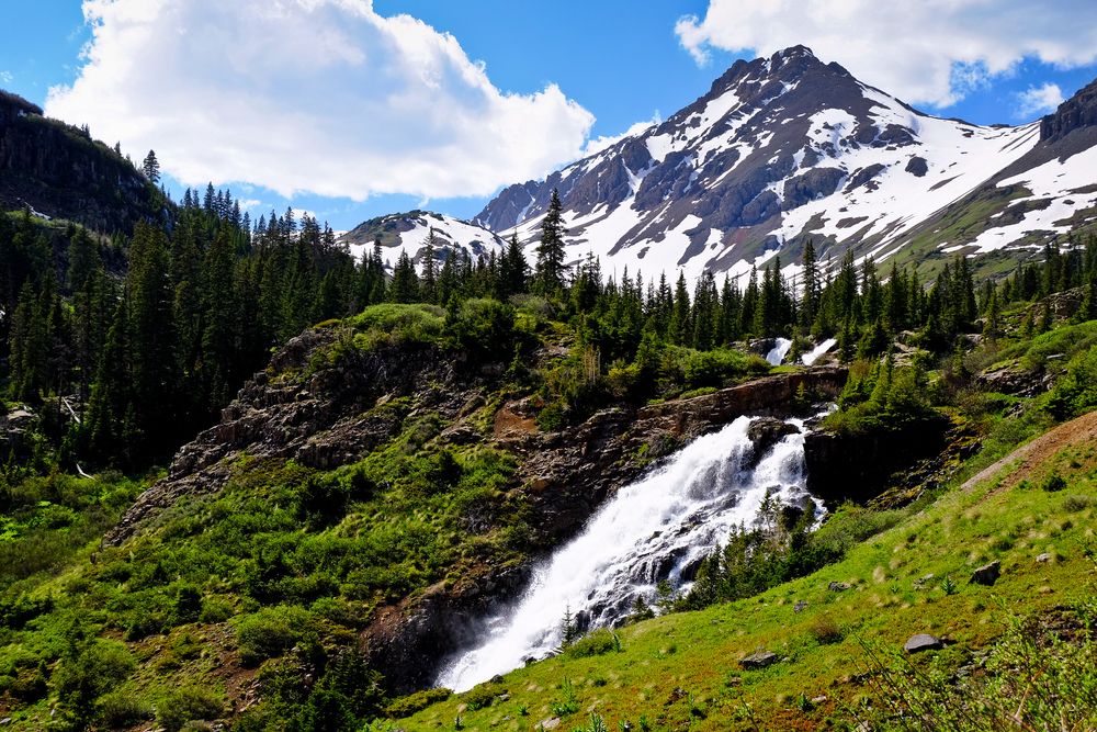 Scenic view of Yankee Boy Basin