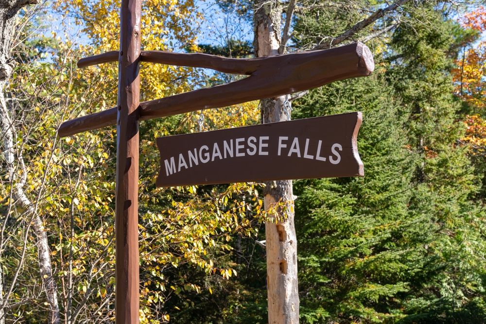 Sign at Manganese Falls