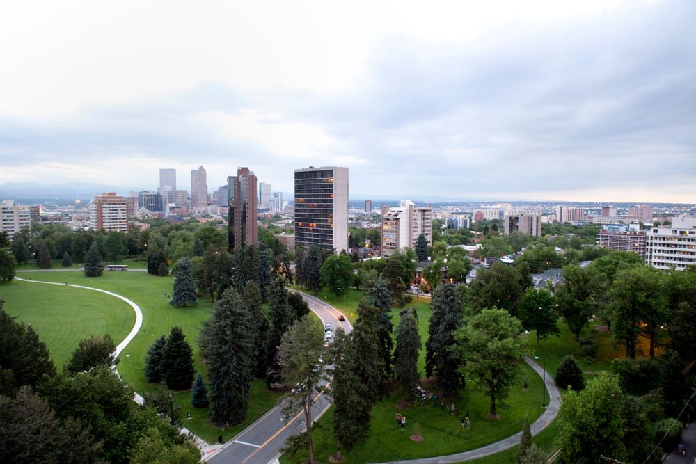 Aerial view of Cheesman Park