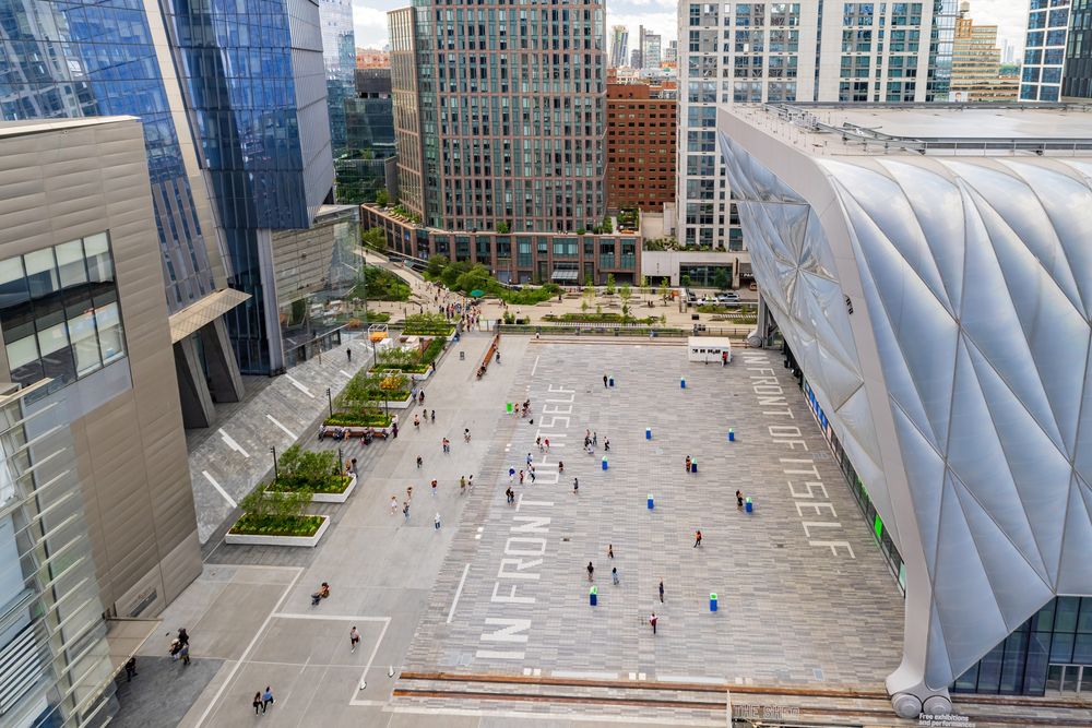 Aerial view of The Shed Arts Center
