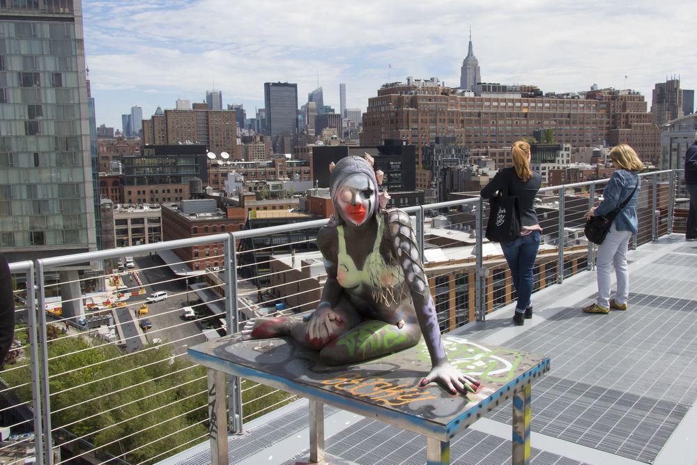 Rooftop art on Whitney Museum of American Art