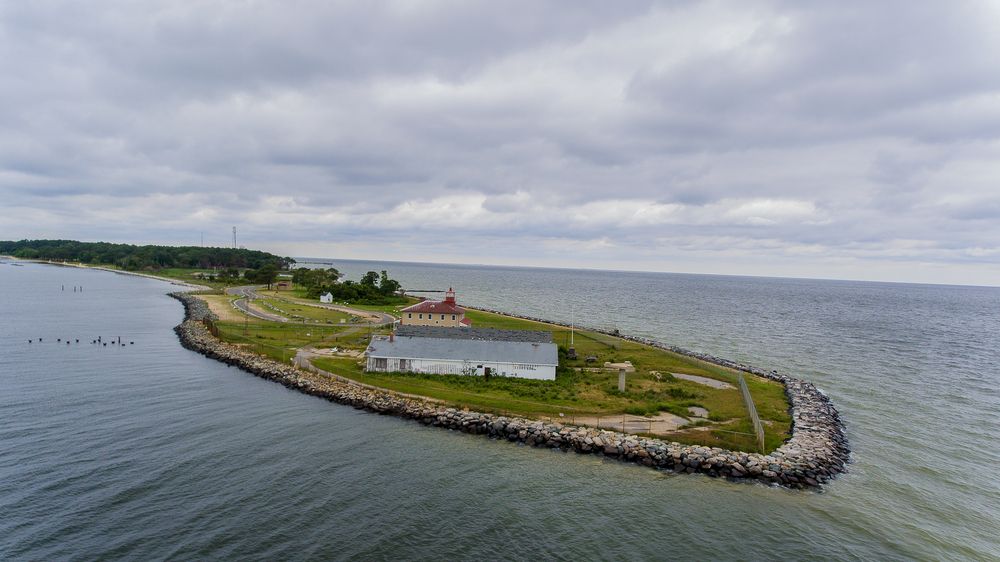 Aerial view of Point Lookout State Park