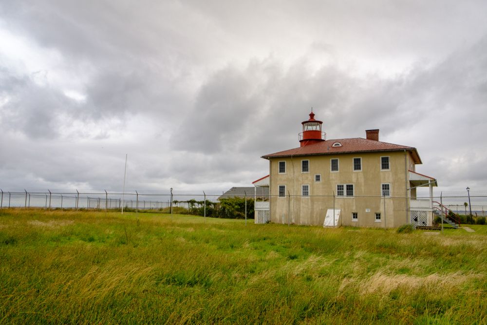 Exterior of Point Lookout State Park lighthouse