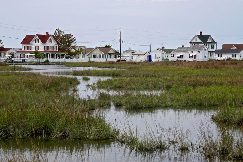 House on Tangier Island marshes