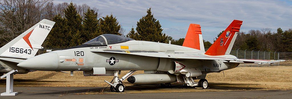 Hornet aircraft in Patuxent River Naval Air Museum