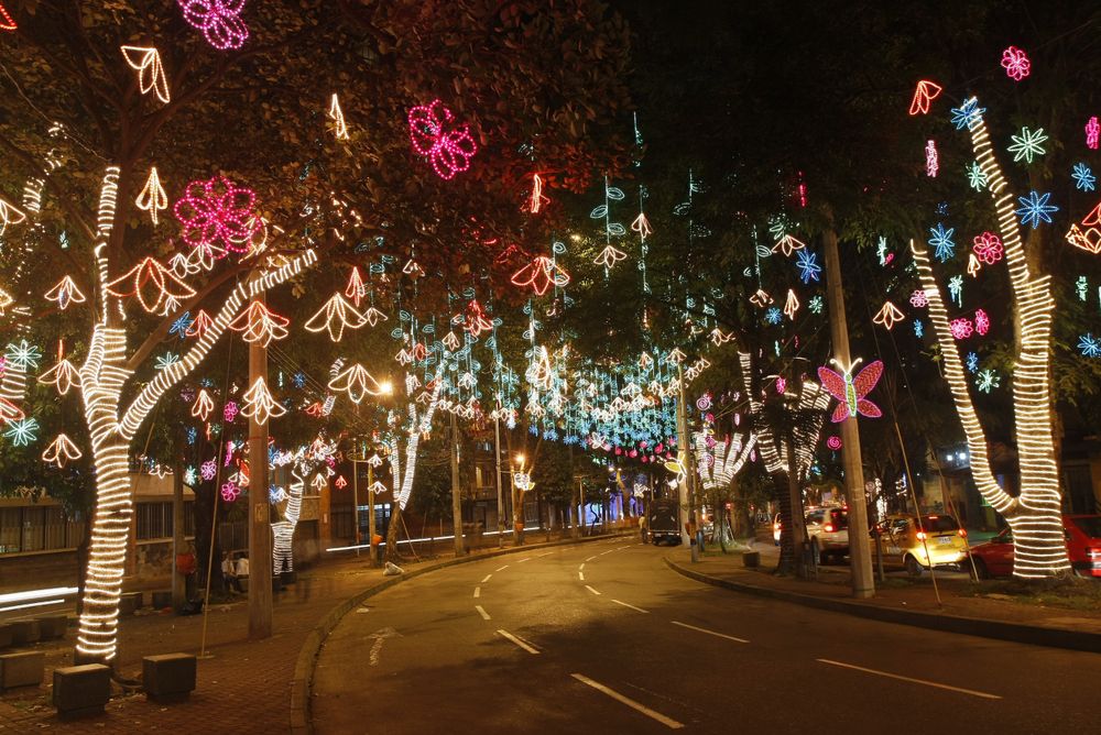 Christmas lights in Medellin