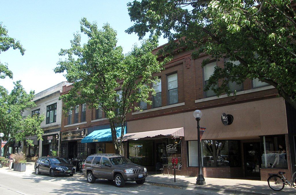 Shops along Downtown Champaign