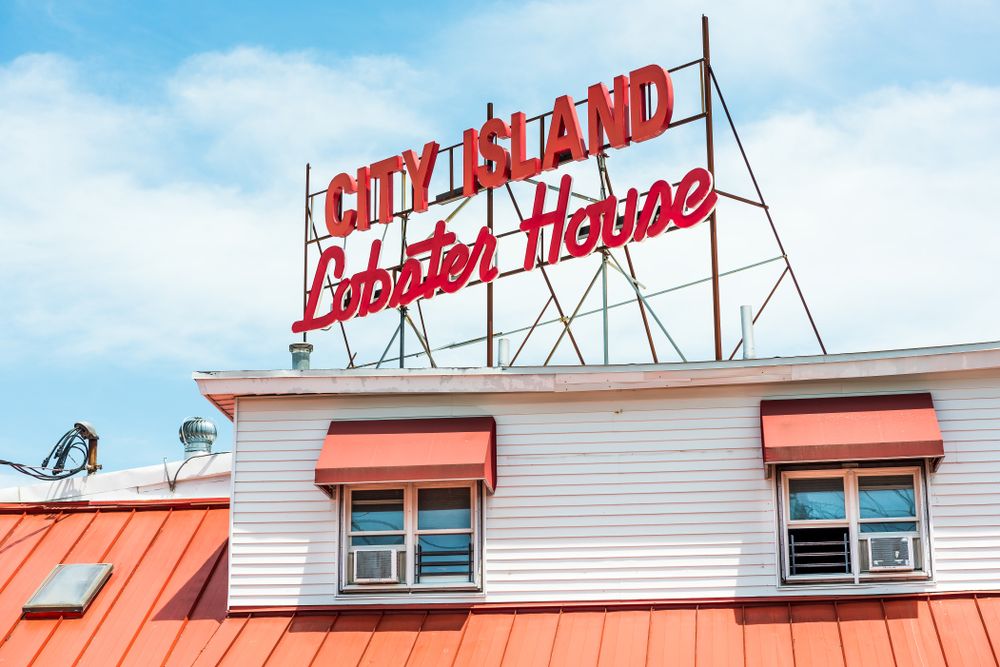 Exterior and signage of City Island Lobster House