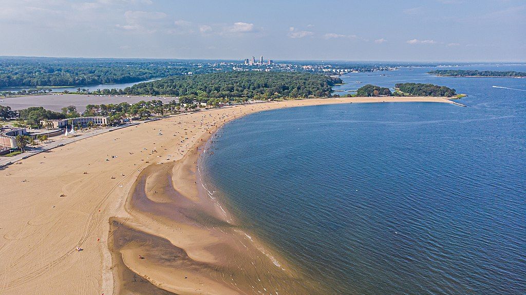 Aerial view of Orchard Beach