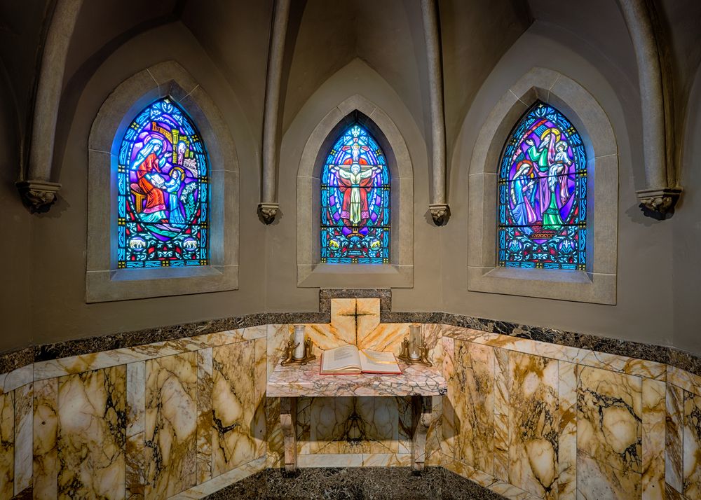 Stained glass windows of Cathedral Basilica of the Assumption