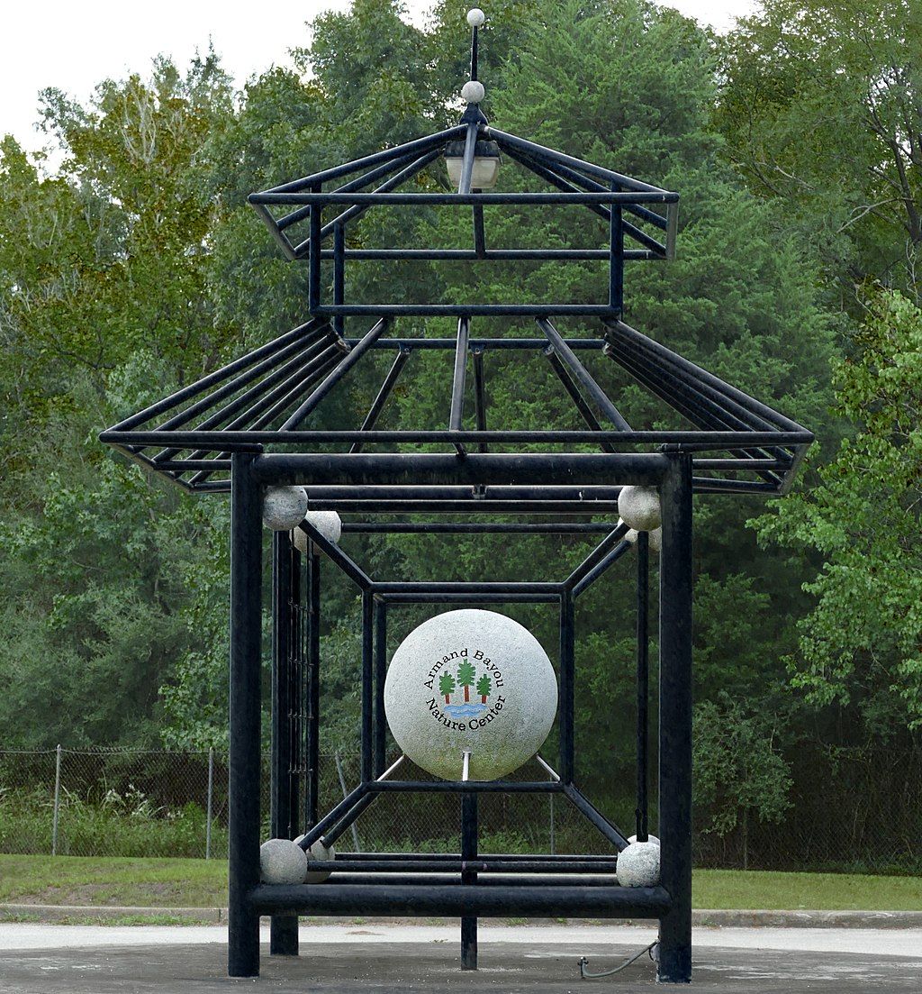 Entrance sculpture of Armand Bayou Nature Center