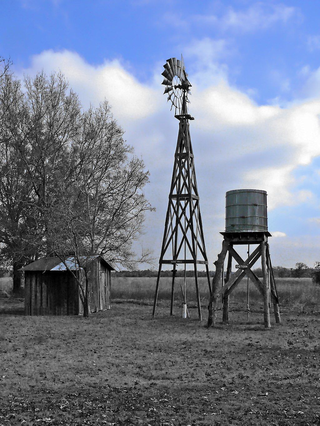 Windmill and cistern at Armand Bayou Nature Center