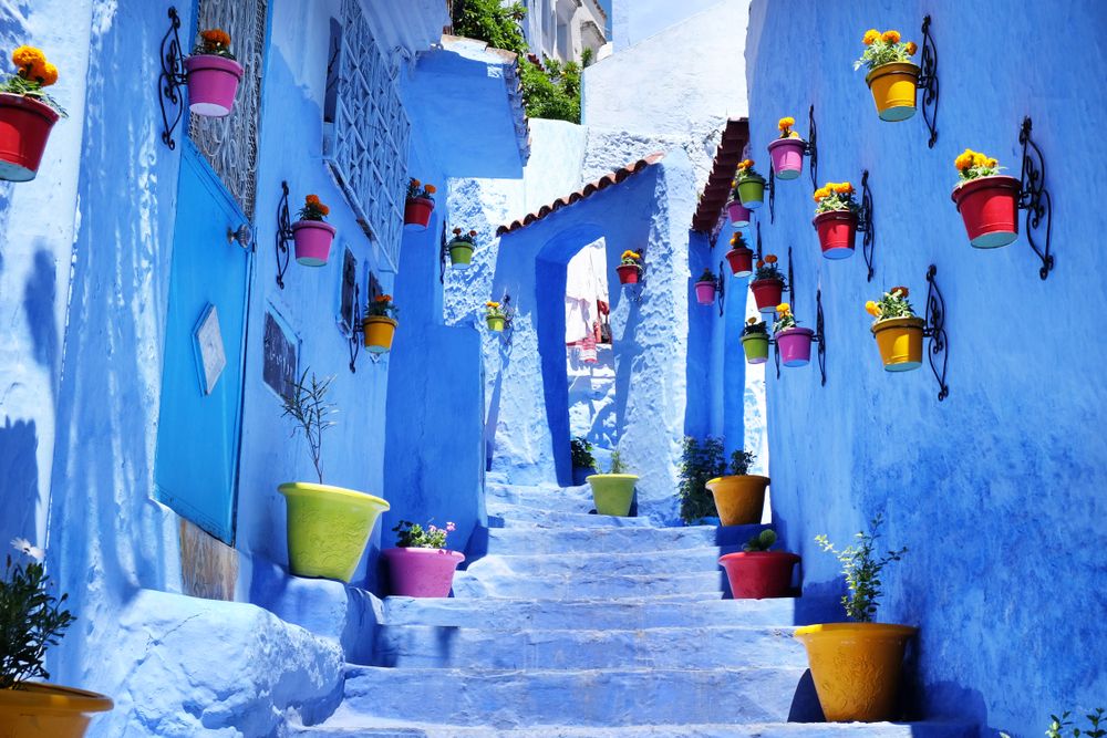 Bright alley at Chefchaouen
