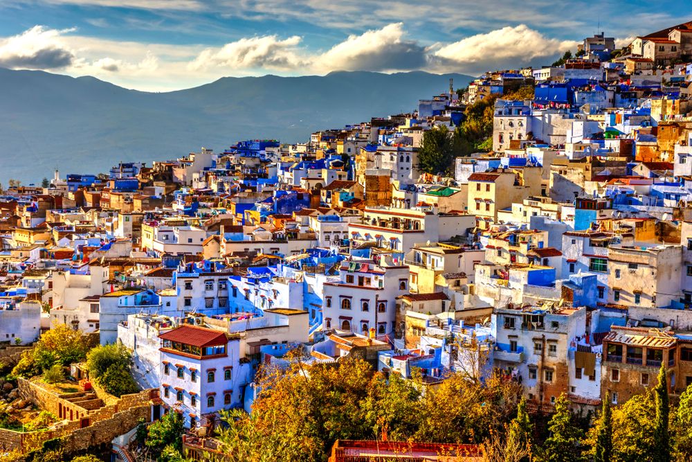 Aerial view of Chefchaouen city