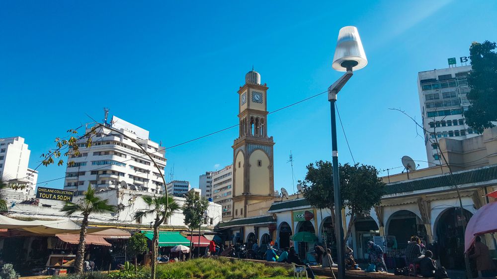 Daytime view of Marché Bab Marrakech