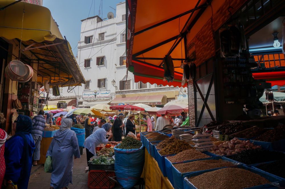 Street market at Old Medina