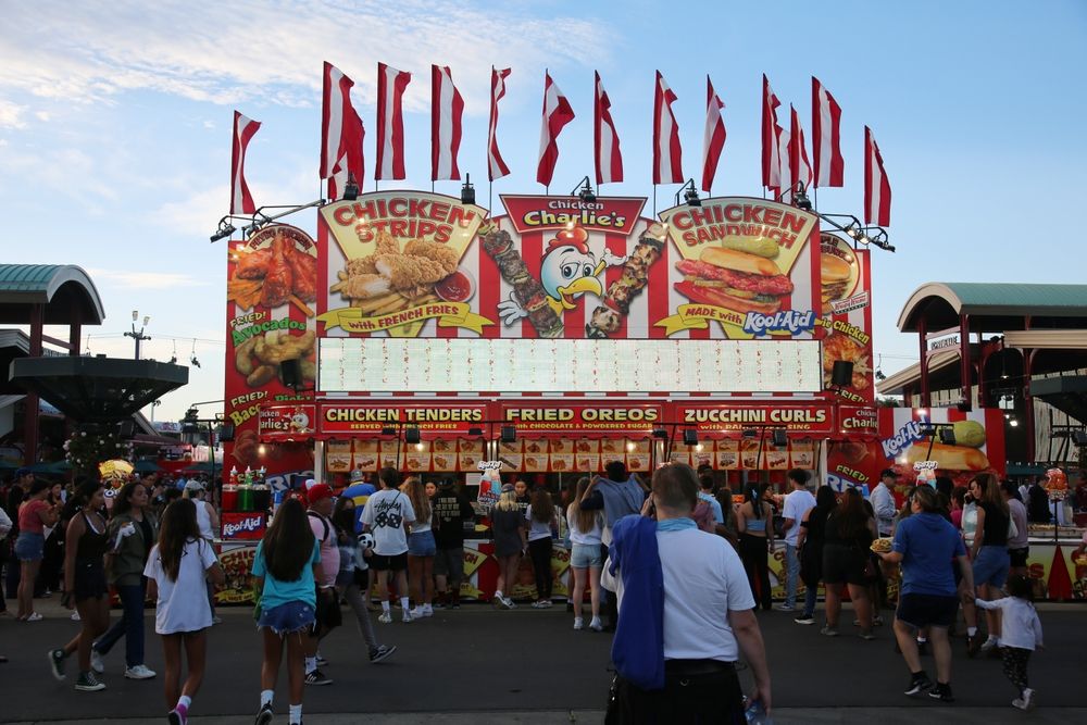Food stalls at Orange County Fair