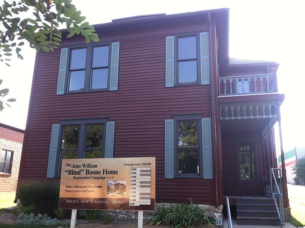 Facade of the J.W. Blind Boone Home