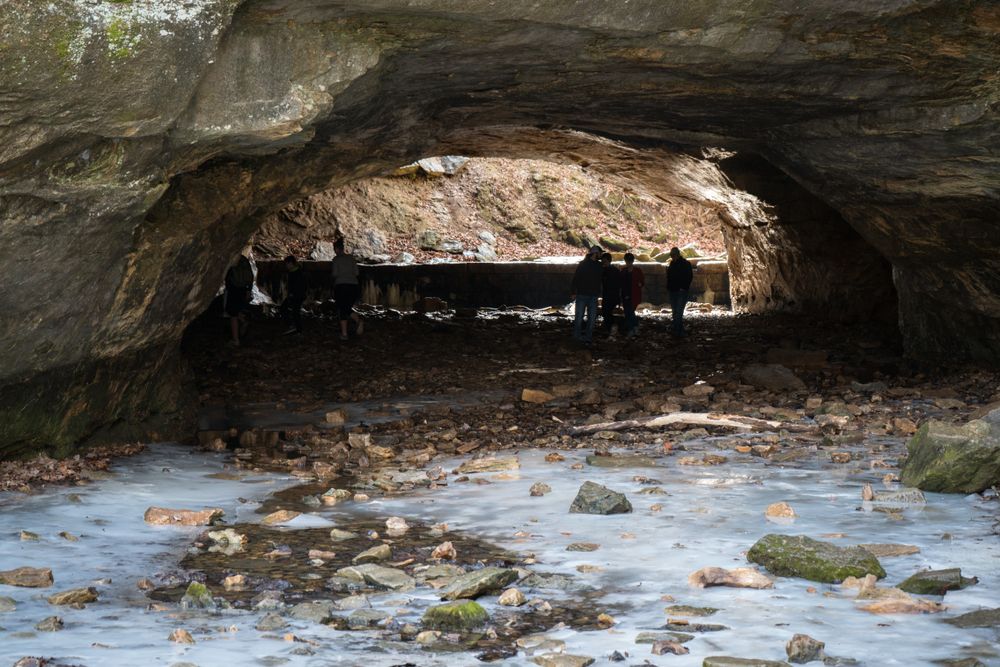People at Rock Bridge Memorial State Park