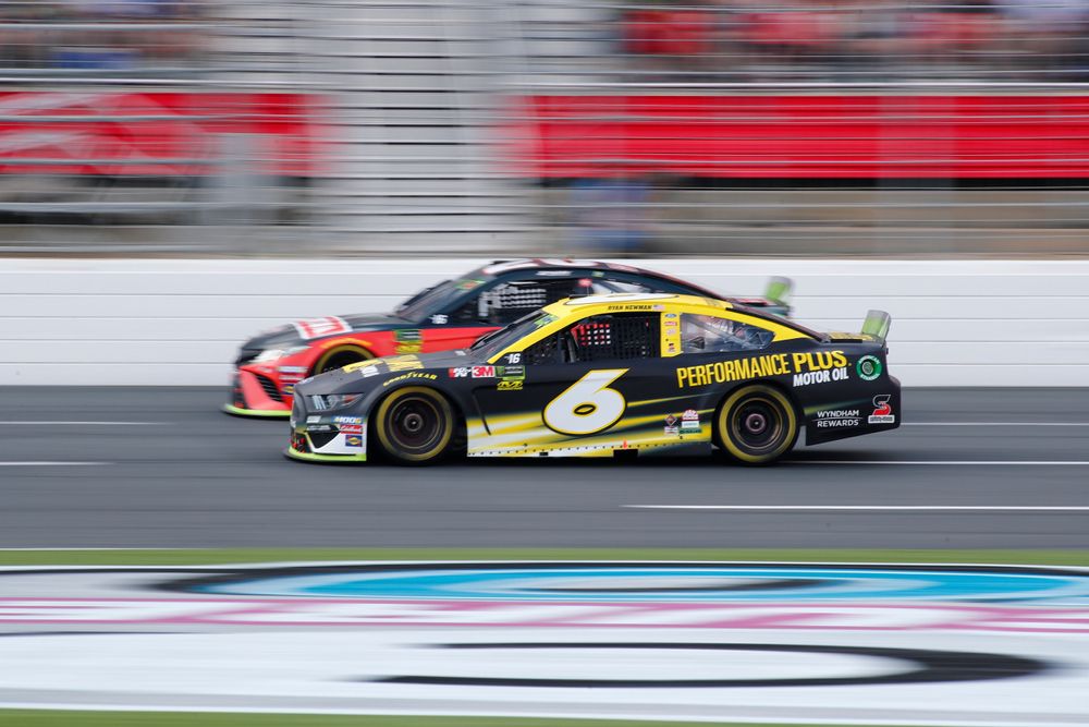 Race cars at Charlotte Motor Speedway