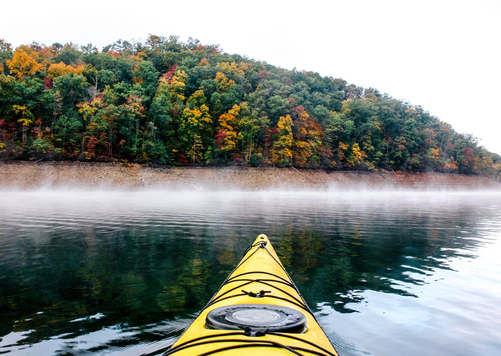 Kayaking on Fontana Lake
