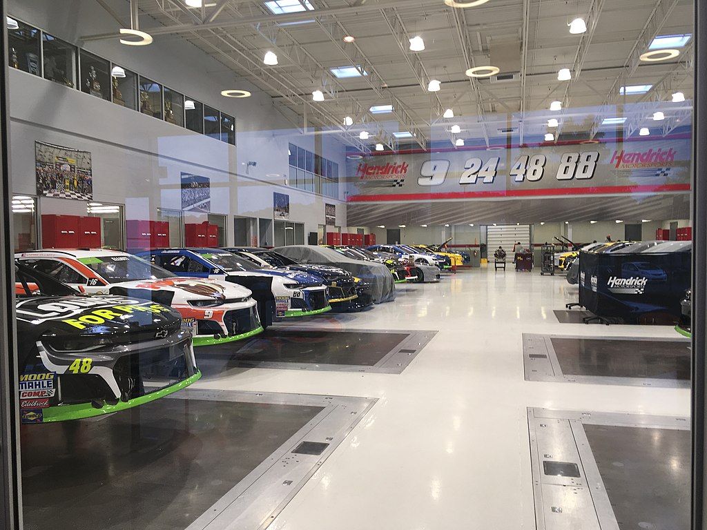 Interior of the Hendrick Motorsports Museum and Team Store