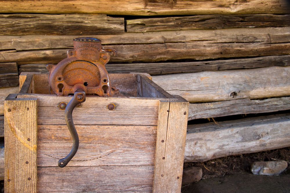 Corn Sheller at Mountain Farm Museum