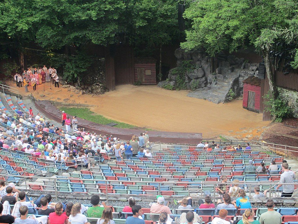 Daytime performance of "Unto these Hills" at Mountainside Theatre