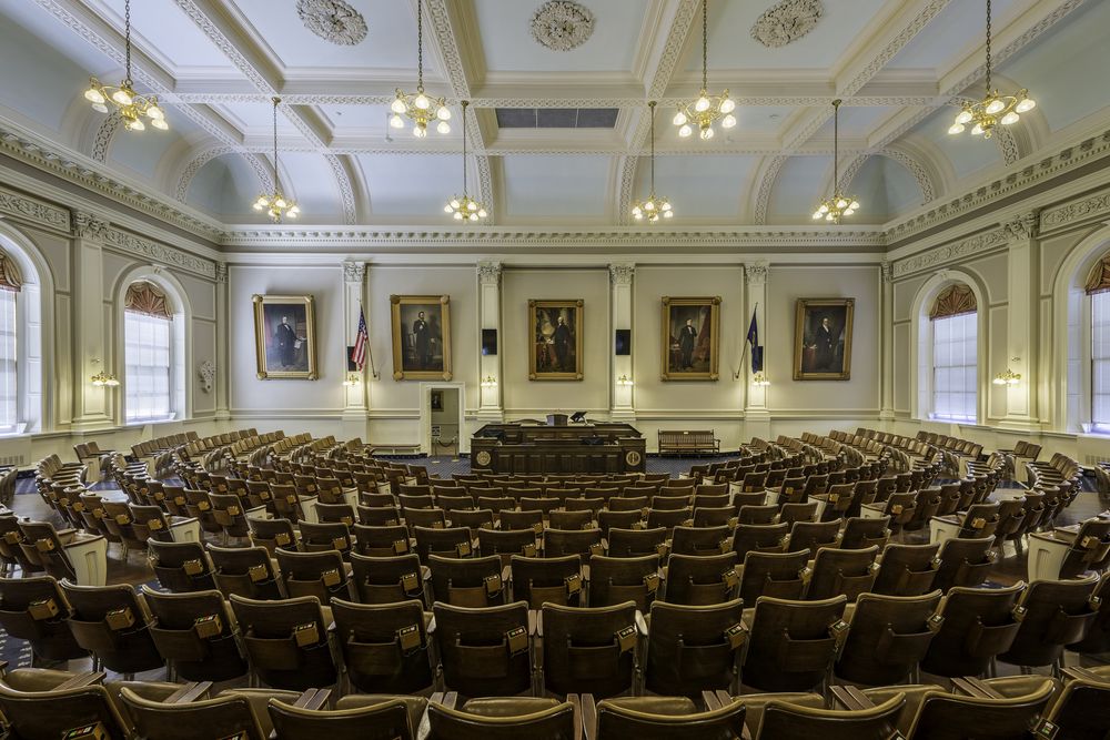 House of representatives chamber in New Hampshire State House