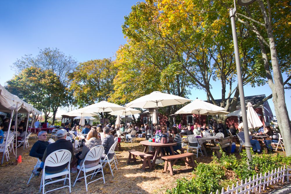 People at Baiting Hollow Farm Vineyard