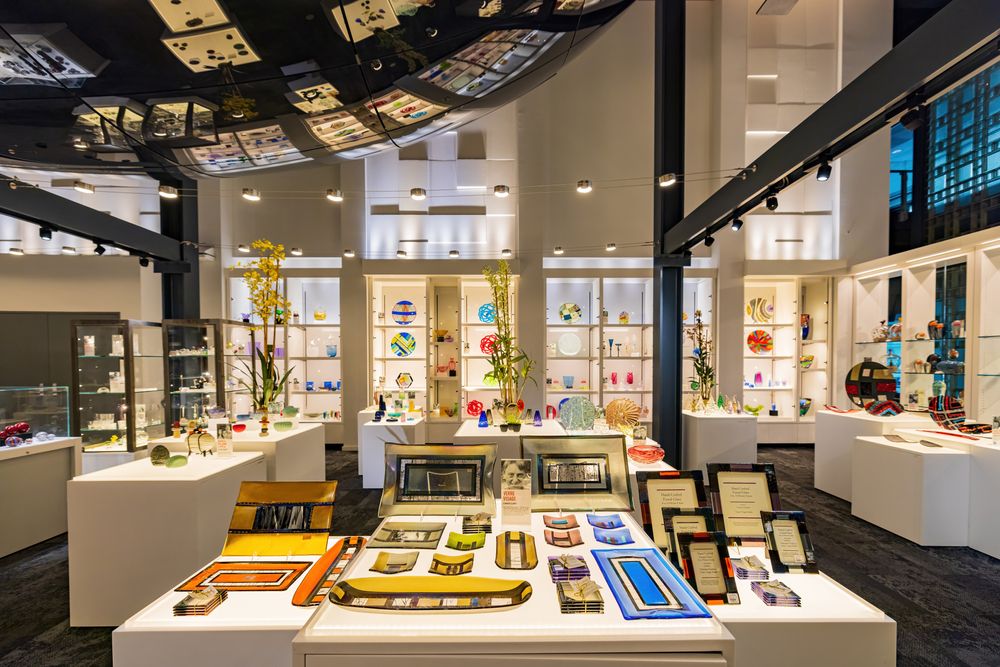 View of Corning Museum of Glass' gift shop