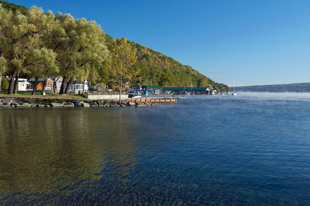 The calm waters of Keuka Lake