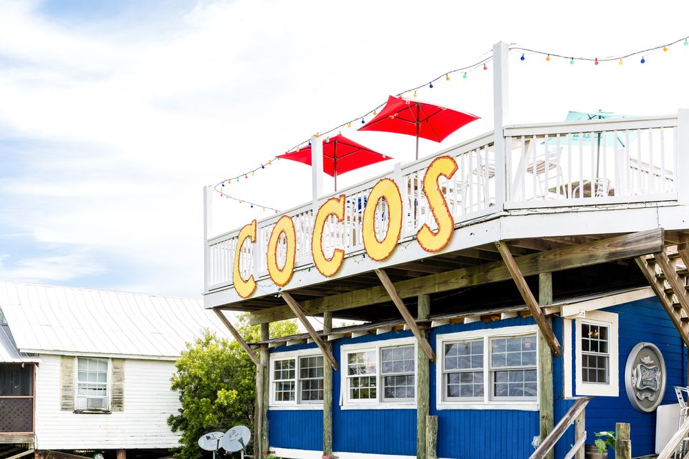 Store sign of Coco's Sunset Grille
