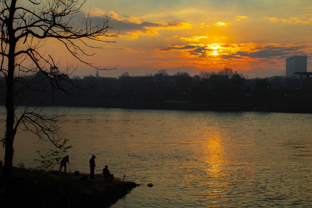 Scenic sunset at the Chattahoochee RiverWalk