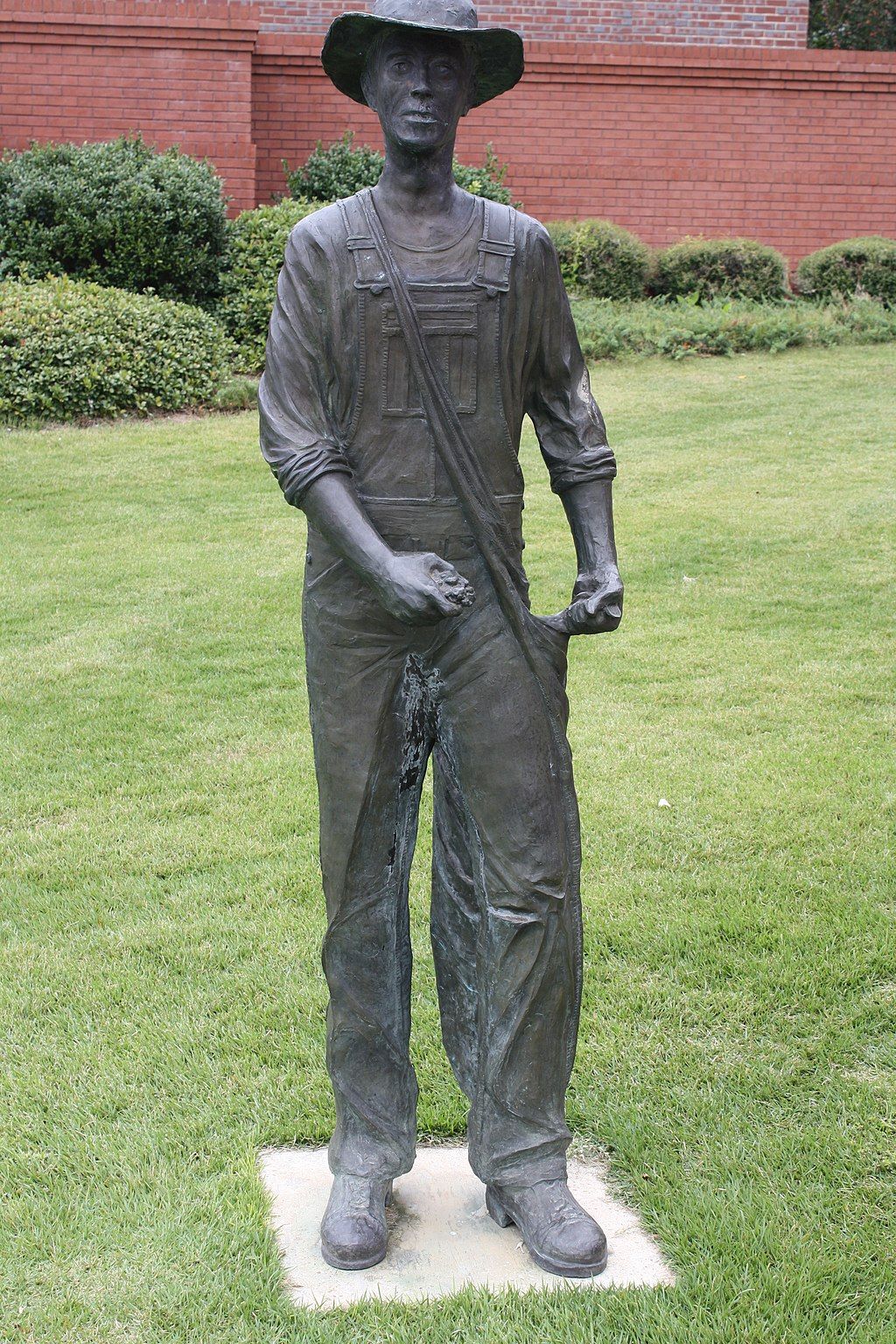 Statue of a farmer at Heritage Park