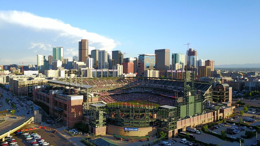 Aerial view of Coors Field Denver