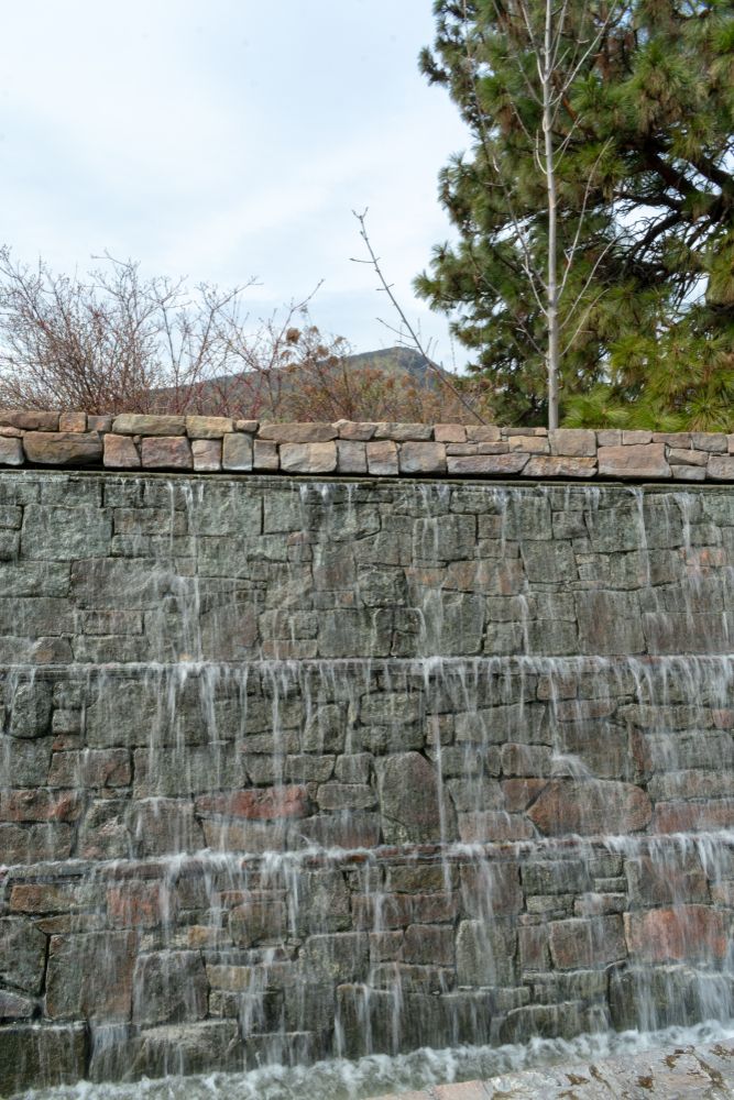 Waterfall wall at Columbia Gorge Discovery Center