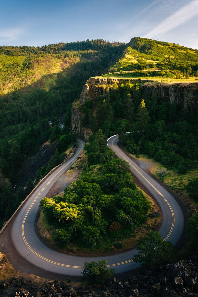 Aerial view of the Historic Columbia River Highway