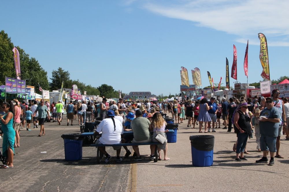 People at the Charlestown Seafood Festival